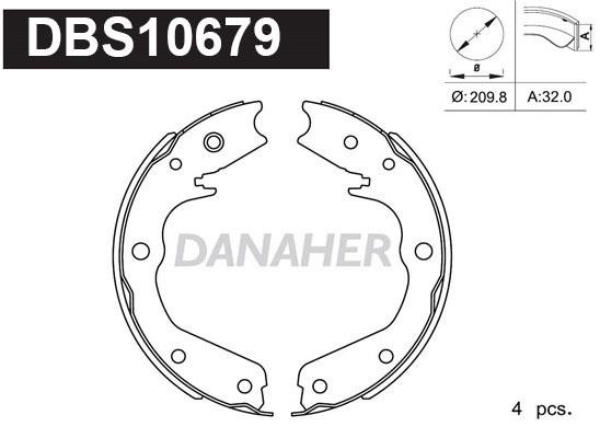 Danaher DBS10679 Parking brake shoes DBS10679