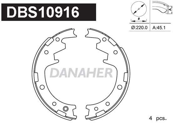 Danaher DBS10916 Brake shoe set DBS10916