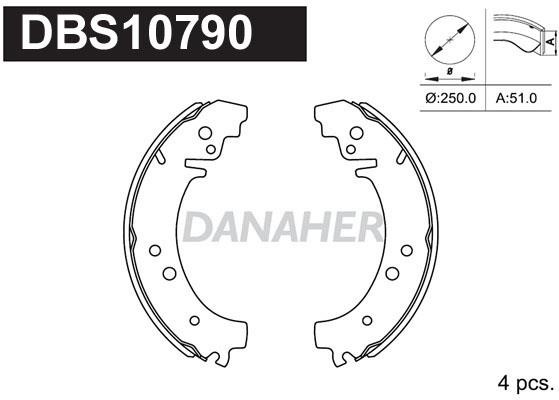 Danaher DBS10790 Brake shoe set DBS10790