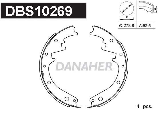 Danaher DBS10269 Brake shoe set DBS10269