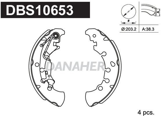 Danaher DBS10653 Brake shoe set DBS10653