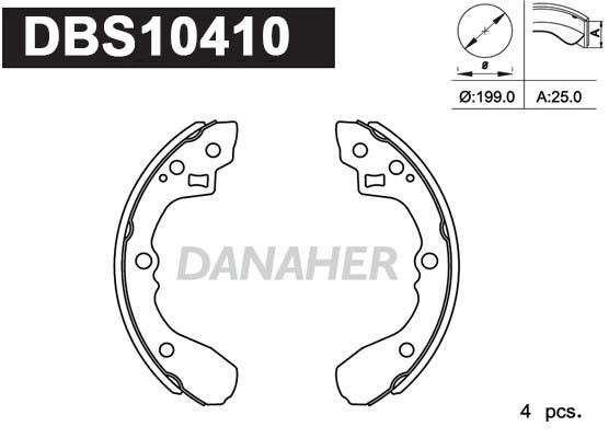 Danaher DBS10410 Brake shoe set DBS10410