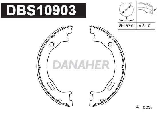 Danaher DBS10903 Parking brake shoes DBS10903