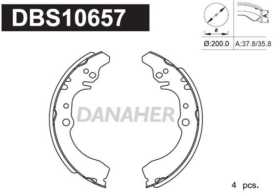 Danaher DBS10657 Brake shoe set DBS10657