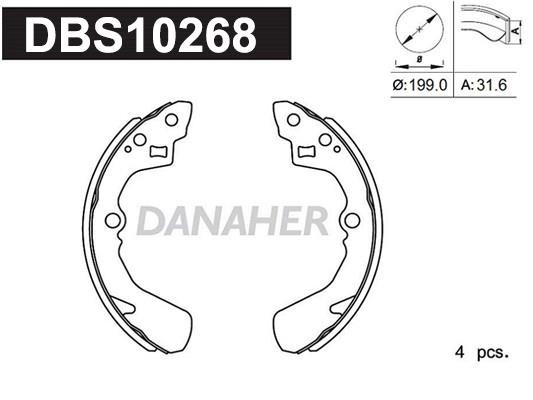 Danaher DBS10268 Brake shoe set DBS10268