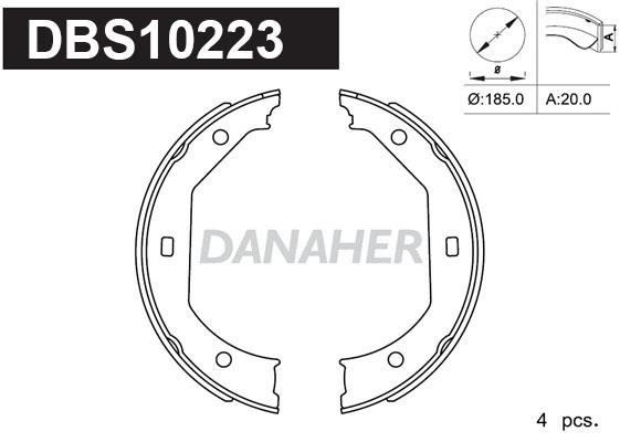 Danaher DBS10223 Parking brake shoes DBS10223