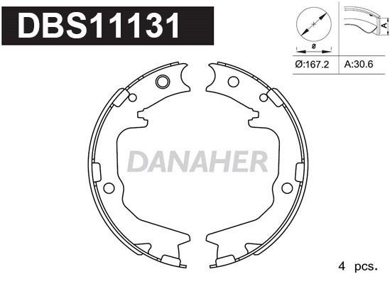 Danaher DBS11131 Parking brake shoes DBS11131