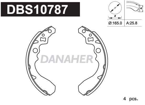Danaher DBS10787 Brake shoe set DBS10787