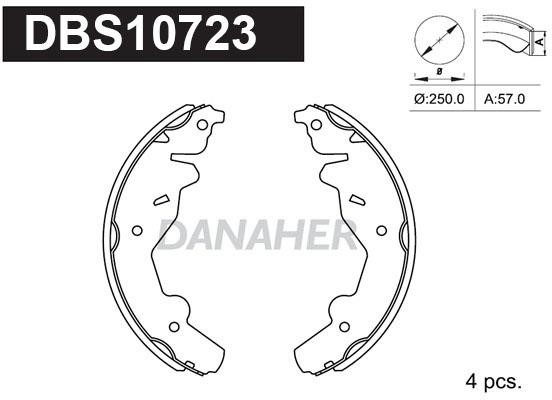 Danaher DBS10723 Brake shoe set DBS10723