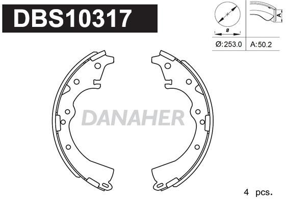 Danaher DBS10317 Brake shoe set DBS10317