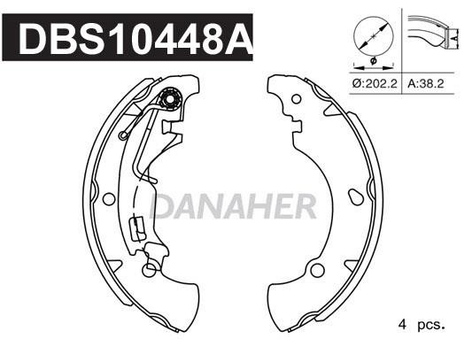Danaher DBS10448A Brake shoe set DBS10448A