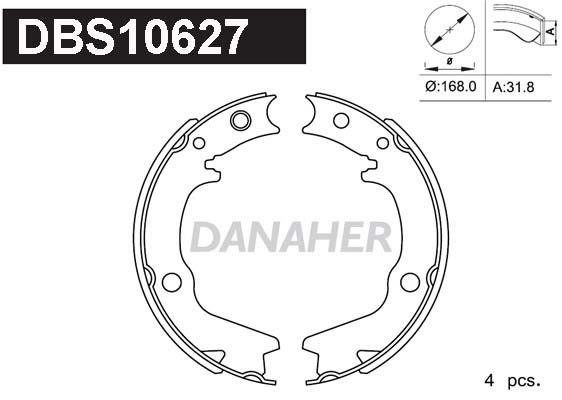 Danaher DBS10627 Parking brake shoes DBS10627