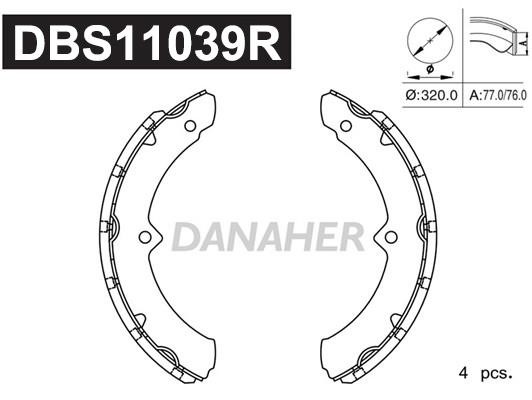 Danaher DBS11039R Brake shoe set DBS11039R