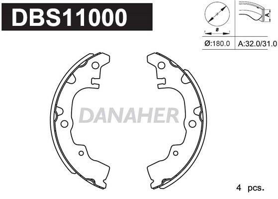 Danaher DBS11000 Brake shoe set DBS11000