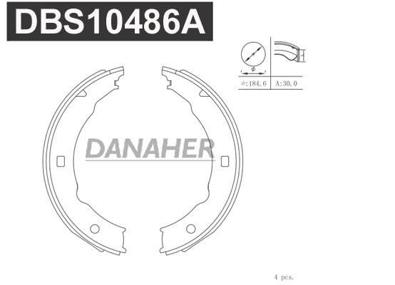 Danaher DBS10486A Parking brake shoes DBS10486A
