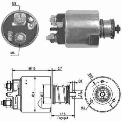 We Parts 471480087 Solenoid switch, starter 471480087
