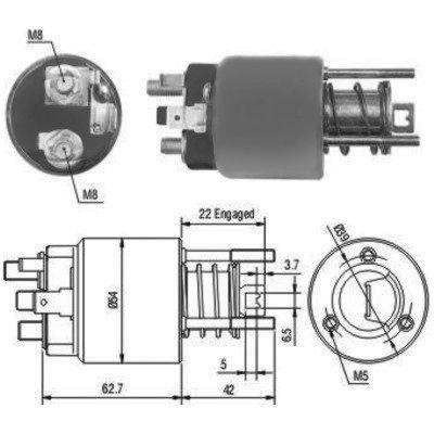 We Parts 471480111 Solenoid switch, starter 471480111