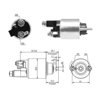 We Parts 471480236 Solenoid switch, starter 471480236