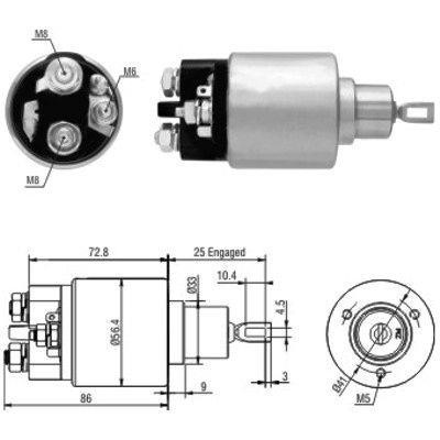 We Parts 471480010 Solenoid switch, starter 471480010