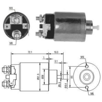 We Parts 471480179 Solenoid switch, starter 471480179