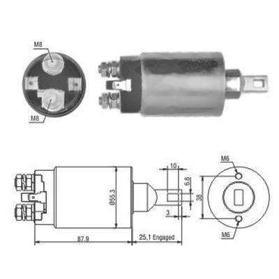 We Parts 471480143 Solenoid switch, starter 471480143