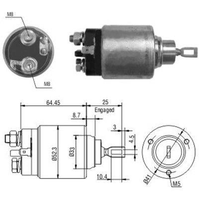 We Parts 471480041 Solenoid switch, starter 471480041