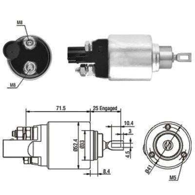 We Parts 471480132 Solenoid switch, starter 471480132