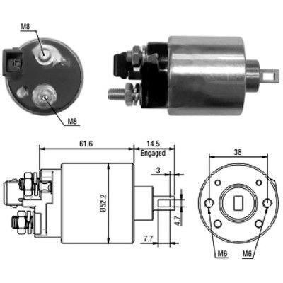 We Parts 471480123 Solenoid switch, starter 471480123