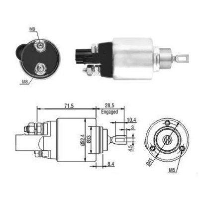 We Parts 471480181 Solenoid switch, starter 471480181