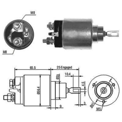 We Parts 471480074 Solenoid switch, starter 471480074