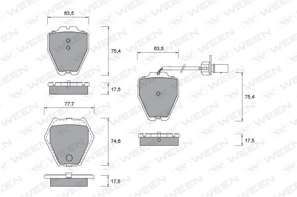 Ween 151-1263 Brake Pad Set, disc brake 1511263