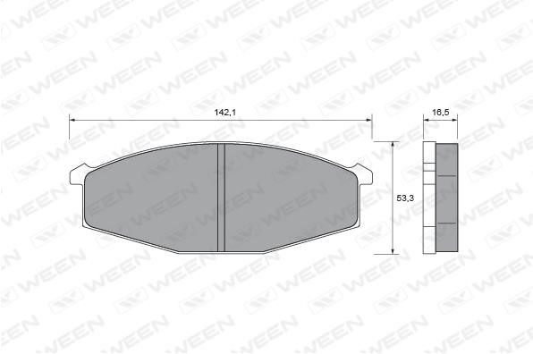 Ween 151-2062 Brake Pad Set, disc brake 1512062