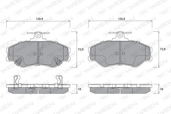 Ween 151-1173 Brake Pad Set, disc brake 1511173