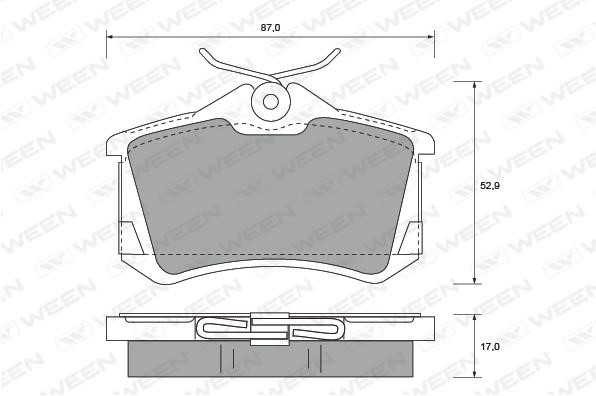 Ween 151-1248 Brake Pad Set, disc brake 1511248