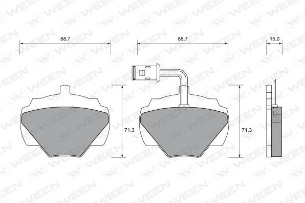 Ween 151-1527 Brake Pad Set, disc brake 1511527