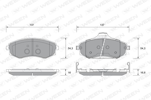 Ween 151-2330 Brake Pad Set, disc brake 1512330