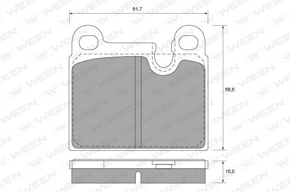 Ween 151-1512 Brake Pad Set, disc brake 1511512