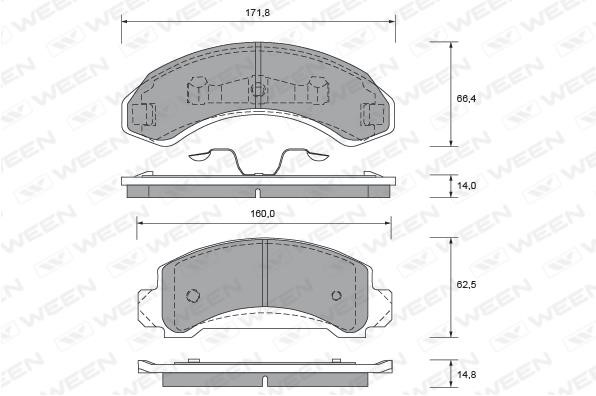 Ween 151-2403 Brake Pad Set, disc brake 1512403