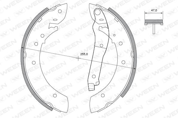 Ween 152-2256 Brake shoe set 1522256