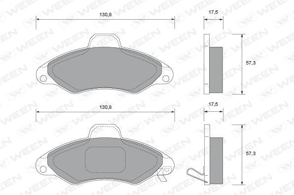 Ween 151-1805 Brake Pad Set, disc brake 1511805