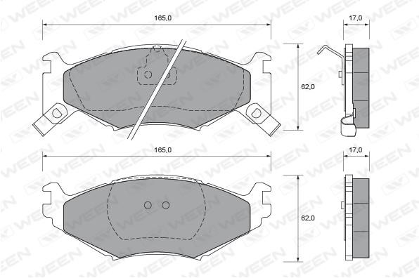 Ween 151-1680 Brake Pad Set, disc brake 1511680