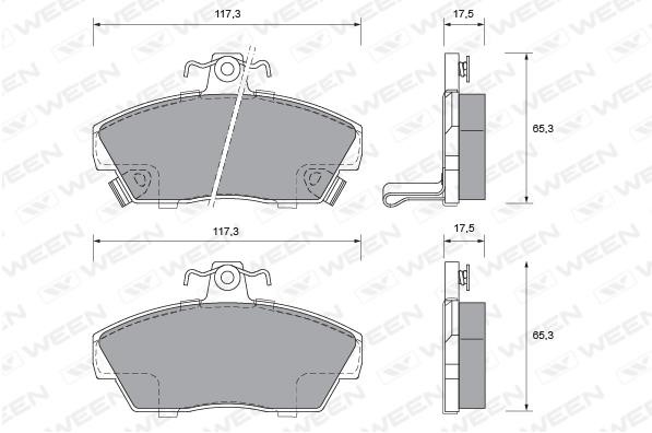 Ween 151-1026 Brake Pad Set, disc brake 1511026