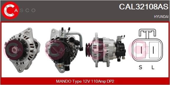 Engine alternator Hyundai Porter: CAL32108AS Casco Alternator