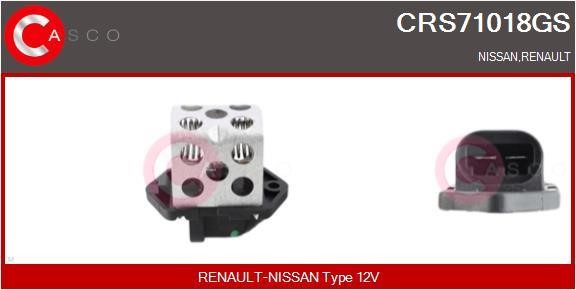 Casco CRS71018GS Pre-resistor, electro motor radiator fan CRS71018GS
