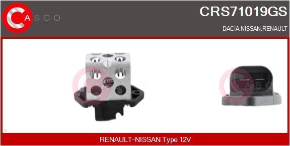 Casco CRS71019GS Pre-resistor, electro motor radiator fan CRS71019GS