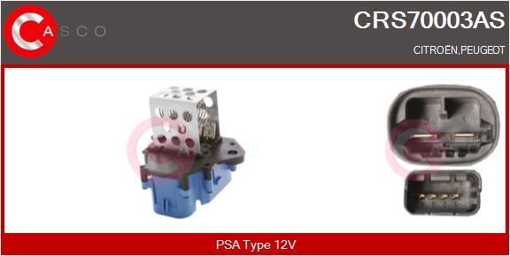 Casco CRS70003AS Pre-resistor, electro motor radiator fan CRS70003AS