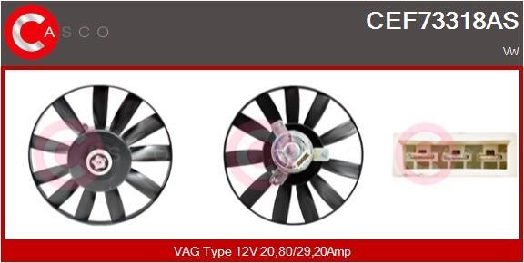 Casco CEF73318AS Hub, engine cooling fan wheel CEF73318AS