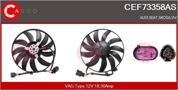 Casco CEF73358AS Hub, engine cooling fan wheel CEF73358AS