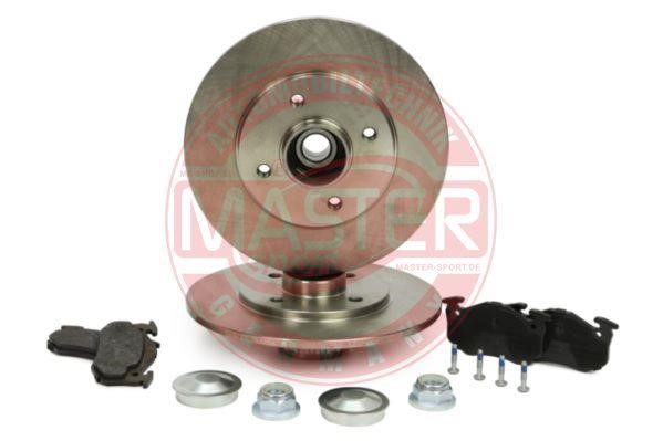 Master-sport 200801090 Brake discs with pads rear non-ventilated, set 200801090