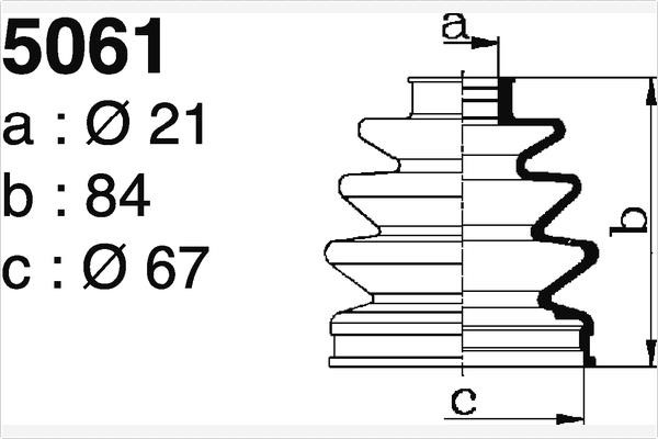 Depa SO5061 Bellow, drive shaft SO5061